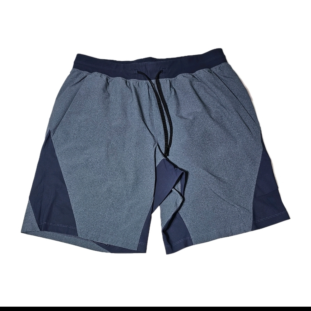 Lululemon Namaste At The Beach Men's XL Heathered Navy Blue 9" Active Shorts
